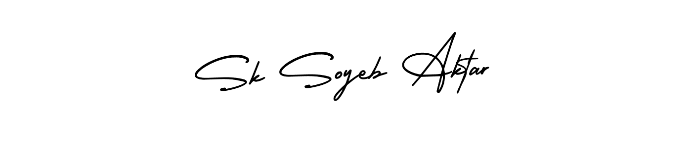 Make a beautiful signature design for name Sk Soyeb Aktar. With this signature (AmerikaSignatureDemo-Regular) style, you can create a handwritten signature for free. Sk Soyeb Aktar signature style 3 images and pictures png