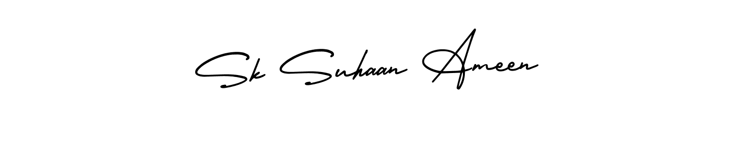Use a signature maker to create a handwritten signature online. With this signature software, you can design (AmerikaSignatureDemo-Regular) your own signature for name Sk Suhaan Ameen. Sk Suhaan Ameen signature style 3 images and pictures png