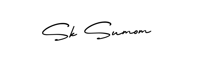 Similarly AmerikaSignatureDemo-Regular is the best handwritten signature design. Signature creator online .You can use it as an online autograph creator for name Sk Sumom. Sk Sumom signature style 3 images and pictures png