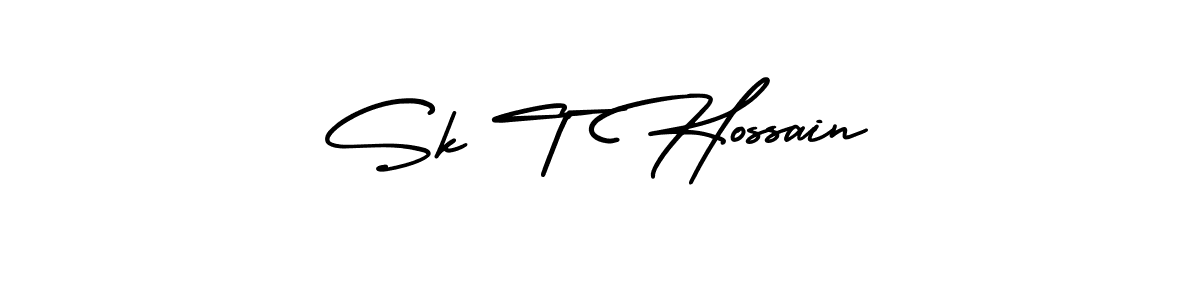 How to Draw Sk T Hossain signature style? AmerikaSignatureDemo-Regular is a latest design signature styles for name Sk T Hossain. Sk T Hossain signature style 3 images and pictures png
