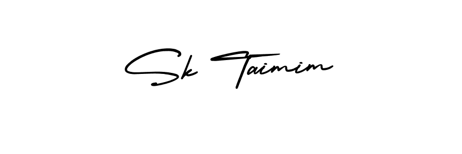 You should practise on your own different ways (AmerikaSignatureDemo-Regular) to write your name (Sk Taimim) in signature. don't let someone else do it for you. Sk Taimim signature style 3 images and pictures png
