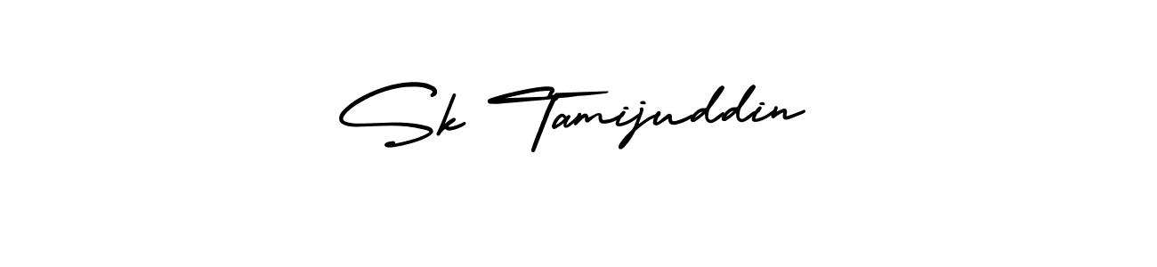 Use a signature maker to create a handwritten signature online. With this signature software, you can design (AmerikaSignatureDemo-Regular) your own signature for name Sk Tamijuddin. Sk Tamijuddin signature style 3 images and pictures png