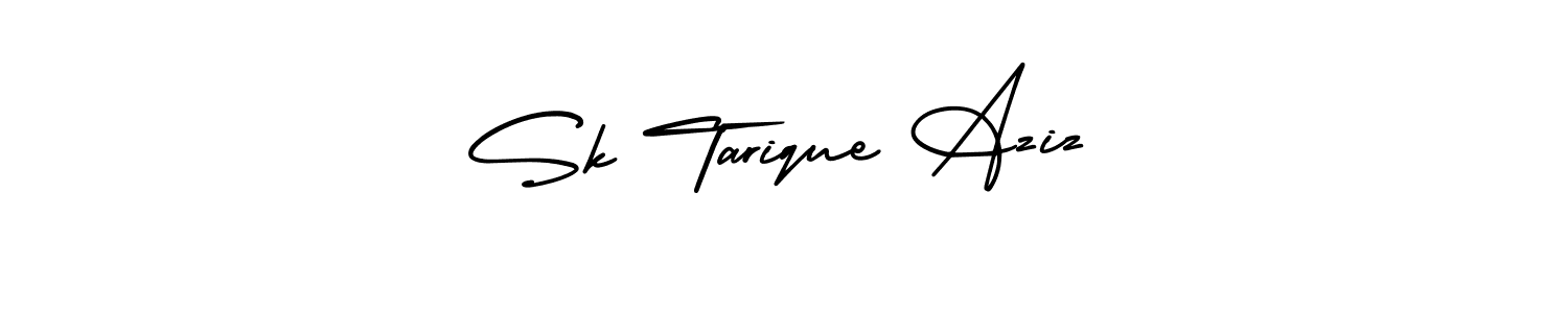 How to make Sk Tarique Aziz name signature. Use AmerikaSignatureDemo-Regular style for creating short signs online. This is the latest handwritten sign. Sk Tarique Aziz signature style 3 images and pictures png