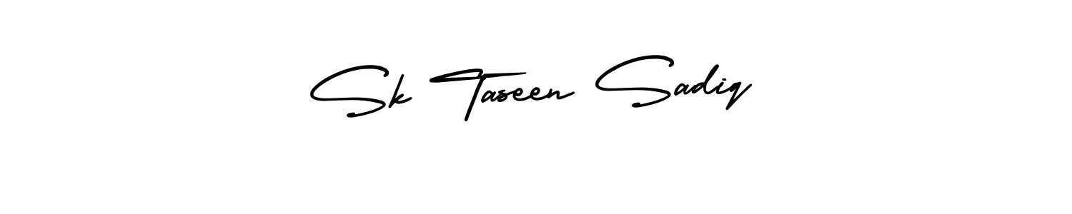 if you are searching for the best signature style for your name Sk Taseen Sadiq. so please give up your signature search. here we have designed multiple signature styles  using AmerikaSignatureDemo-Regular. Sk Taseen Sadiq signature style 3 images and pictures png