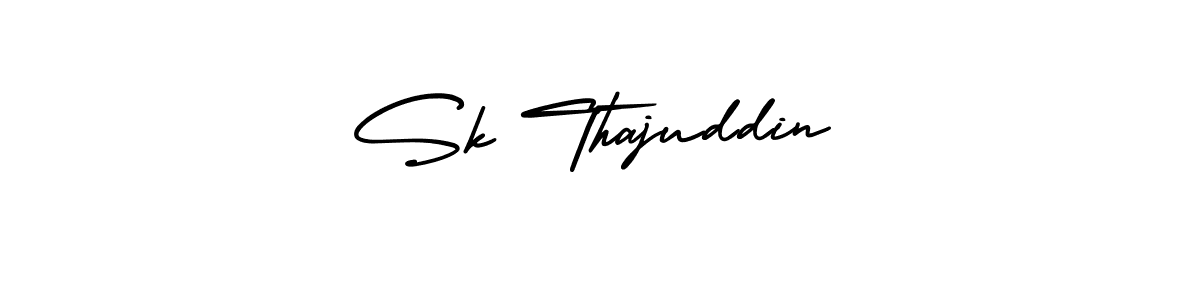 Use a signature maker to create a handwritten signature online. With this signature software, you can design (AmerikaSignatureDemo-Regular) your own signature for name Sk Thajuddin. Sk Thajuddin signature style 3 images and pictures png