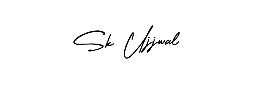 It looks lik you need a new signature style for name Sk Ujjwal. Design unique handwritten (AmerikaSignatureDemo-Regular) signature with our free signature maker in just a few clicks. Sk Ujjwal signature style 3 images and pictures png