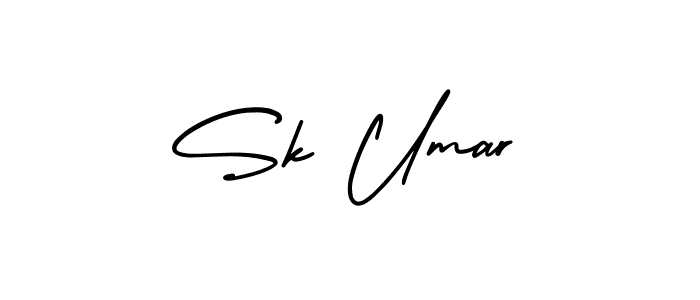 Design your own signature with our free online signature maker. With this signature software, you can create a handwritten (AmerikaSignatureDemo-Regular) signature for name Sk Umar. Sk Umar signature style 3 images and pictures png