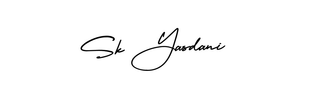 Sk Yasdani stylish signature style. Best Handwritten Sign (AmerikaSignatureDemo-Regular) for my name. Handwritten Signature Collection Ideas for my name Sk Yasdani. Sk Yasdani signature style 3 images and pictures png
