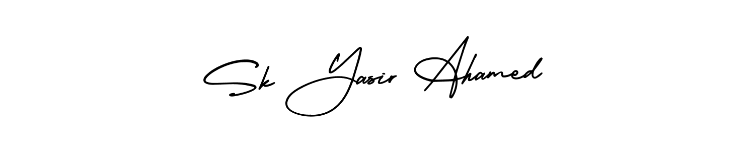 Design your own signature with our free online signature maker. With this signature software, you can create a handwritten (AmerikaSignatureDemo-Regular) signature for name Sk Yasir Ahamed. Sk Yasir Ahamed signature style 3 images and pictures png