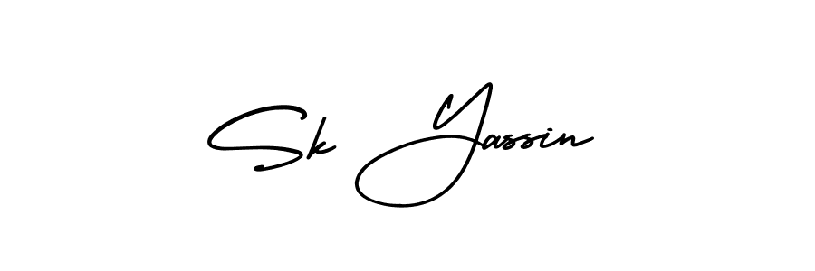 How to make Sk Yassin signature? AmerikaSignatureDemo-Regular is a professional autograph style. Create handwritten signature for Sk Yassin name. Sk Yassin signature style 3 images and pictures png