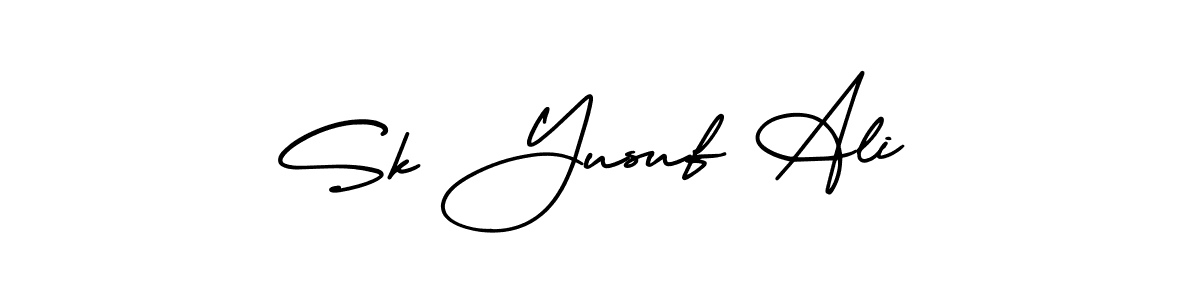 Use a signature maker to create a handwritten signature online. With this signature software, you can design (AmerikaSignatureDemo-Regular) your own signature for name Sk Yusuf Ali. Sk Yusuf Ali signature style 3 images and pictures png