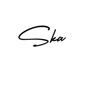 Ska stylish signature style. Best Handwritten Sign (AmerikaSignatureDemo-Regular) for my name. Handwritten Signature Collection Ideas for my name Ska. Ska signature style 3 images and pictures png