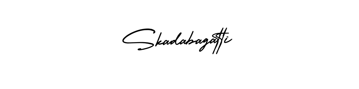 if you are searching for the best signature style for your name Skadabagatti. so please give up your signature search. here we have designed multiple signature styles  using AmerikaSignatureDemo-Regular. Skadabagatti signature style 3 images and pictures png