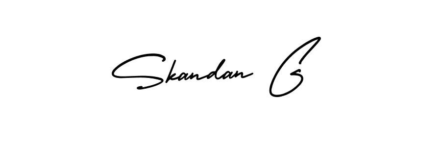 Create a beautiful signature design for name Skandan G. With this signature (AmerikaSignatureDemo-Regular) fonts, you can make a handwritten signature for free. Skandan G signature style 3 images and pictures png