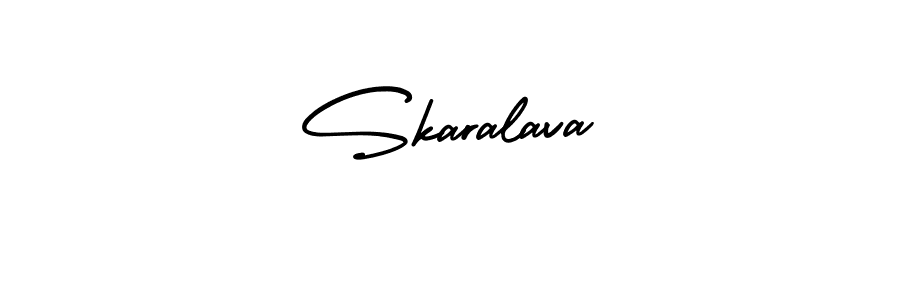 Design your own signature with our free online signature maker. With this signature software, you can create a handwritten (AmerikaSignatureDemo-Regular) signature for name Skaralava. Skaralava signature style 3 images and pictures png
