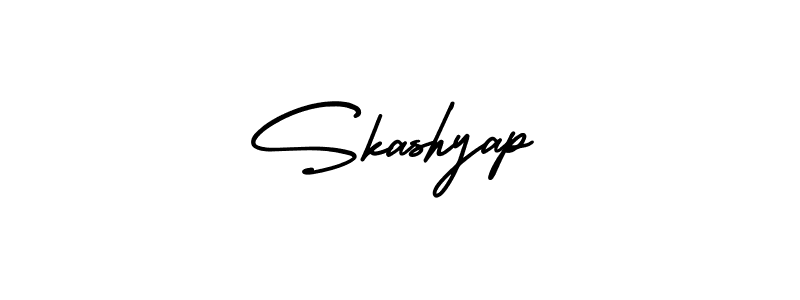 You should practise on your own different ways (AmerikaSignatureDemo-Regular) to write your name (Skashyap) in signature. don't let someone else do it for you. Skashyap signature style 3 images and pictures png