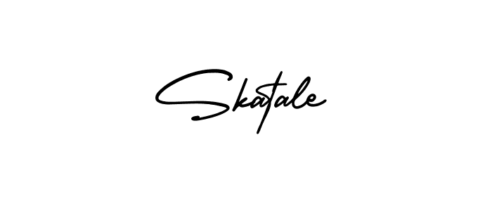 Create a beautiful signature design for name Skatale. With this signature (AmerikaSignatureDemo-Regular) fonts, you can make a handwritten signature for free. Skatale signature style 3 images and pictures png