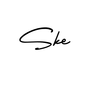 Make a beautiful signature design for name Ske. With this signature (AmerikaSignatureDemo-Regular) style, you can create a handwritten signature for free. Ske signature style 3 images and pictures png