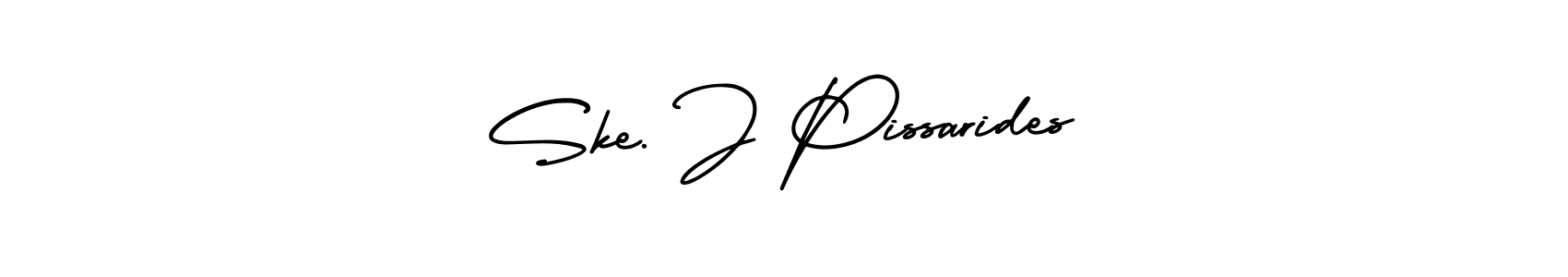 How to make Ske. J Pissarides name signature. Use AmerikaSignatureDemo-Regular style for creating short signs online. This is the latest handwritten sign. Ske. J Pissarides signature style 3 images and pictures png