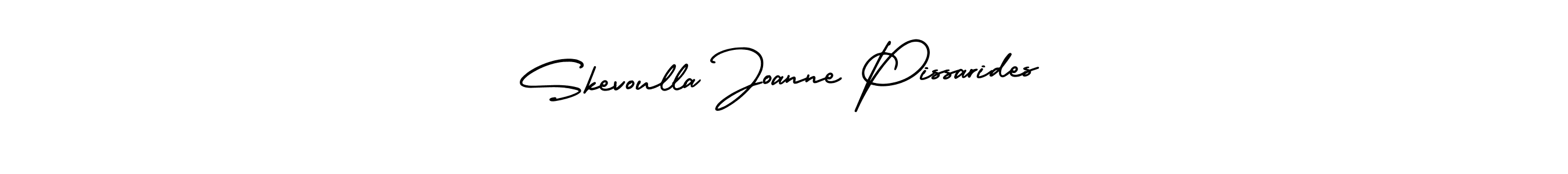 You should practise on your own different ways (AmerikaSignatureDemo-Regular) to write your name (Skevoulla Joanne Pissarides) in signature. don't let someone else do it for you. Skevoulla Joanne Pissarides signature style 3 images and pictures png