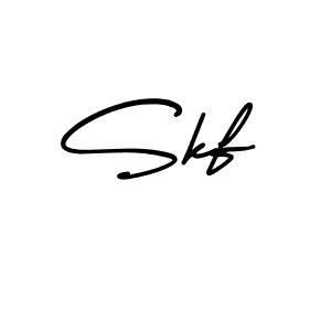 How to Draw Skf signature style? AmerikaSignatureDemo-Regular is a latest design signature styles for name Skf. Skf signature style 3 images and pictures png