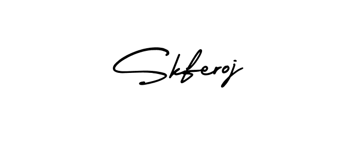 This is the best signature style for the Skferoj name. Also you like these signature font (AmerikaSignatureDemo-Regular). Mix name signature. Skferoj signature style 3 images and pictures png