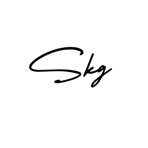 You should practise on your own different ways (AmerikaSignatureDemo-Regular) to write your name (Skg) in signature. don't let someone else do it for you. Skg signature style 3 images and pictures png
