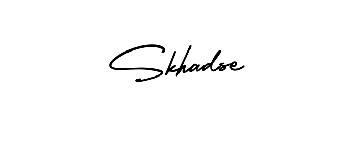 Also You can easily find your signature by using the search form. We will create Skhadse name handwritten signature images for you free of cost using AmerikaSignatureDemo-Regular sign style. Skhadse signature style 3 images and pictures png