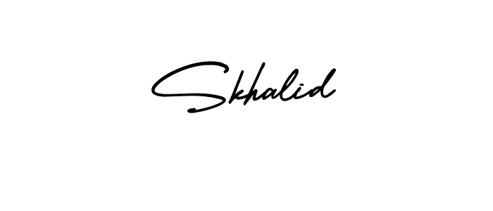 Also You can easily find your signature by using the search form. We will create Skhalid name handwritten signature images for you free of cost using AmerikaSignatureDemo-Regular sign style. Skhalid signature style 3 images and pictures png
