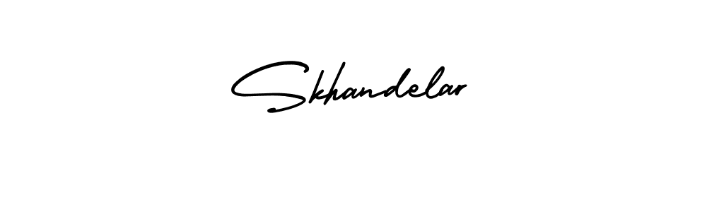 Create a beautiful signature design for name Skhandelar. With this signature (AmerikaSignatureDemo-Regular) fonts, you can make a handwritten signature for free. Skhandelar signature style 3 images and pictures png