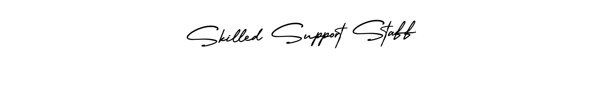 How to make Skilled Support Staff signature? AmerikaSignatureDemo-Regular is a professional autograph style. Create handwritten signature for Skilled Support Staff name. Skilled Support Staff signature style 3 images and pictures png