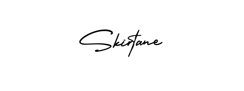 You should practise on your own different ways (AmerikaSignatureDemo-Regular) to write your name (Skirtane) in signature. don't let someone else do it for you. Skirtane signature style 3 images and pictures png