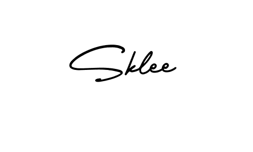 Make a beautiful signature design for name Sklee. With this signature (AmerikaSignatureDemo-Regular) style, you can create a handwritten signature for free. Sklee signature style 3 images and pictures png