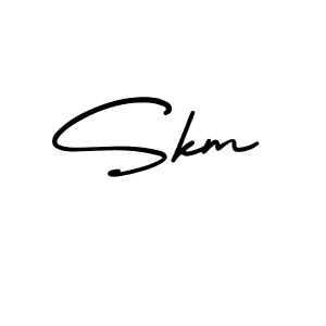 Also we have Skm name is the best signature style. Create professional handwritten signature collection using AmerikaSignatureDemo-Regular autograph style. Skm signature style 3 images and pictures png