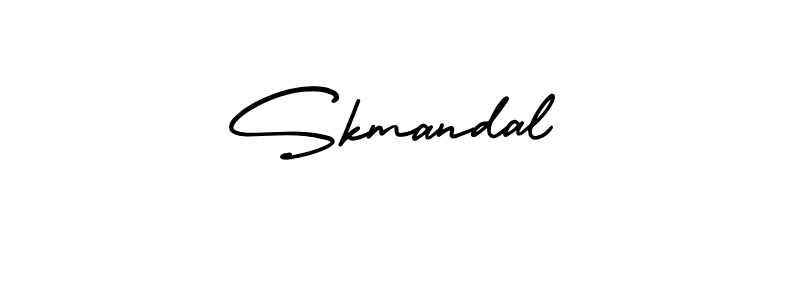 The best way (AmerikaSignatureDemo-Regular) to make a short signature is to pick only two or three words in your name. The name Skmandal include a total of six letters. For converting this name. Skmandal signature style 3 images and pictures png