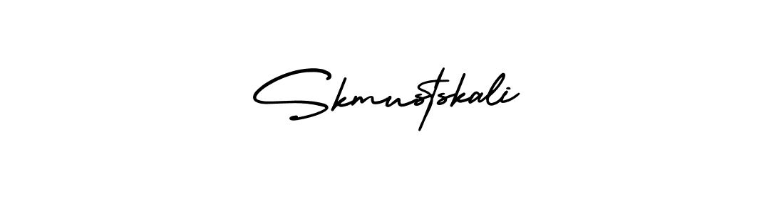 This is the best signature style for the Skmustskali name. Also you like these signature font (AmerikaSignatureDemo-Regular). Mix name signature. Skmustskali signature style 3 images and pictures png
