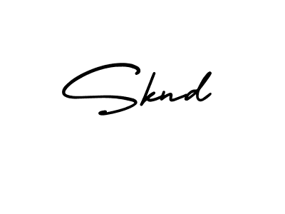 How to Draw Sknd signature style? AmerikaSignatureDemo-Regular is a latest design signature styles for name Sknd. Sknd signature style 3 images and pictures png