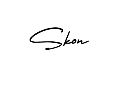 Design your own signature with our free online signature maker. With this signature software, you can create a handwritten (AmerikaSignatureDemo-Regular) signature for name Skon. Skon signature style 3 images and pictures png