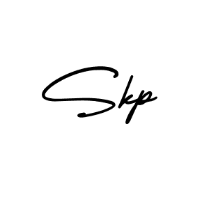 How to make Skp name signature. Use AmerikaSignatureDemo-Regular style for creating short signs online. This is the latest handwritten sign. Skp signature style 3 images and pictures png