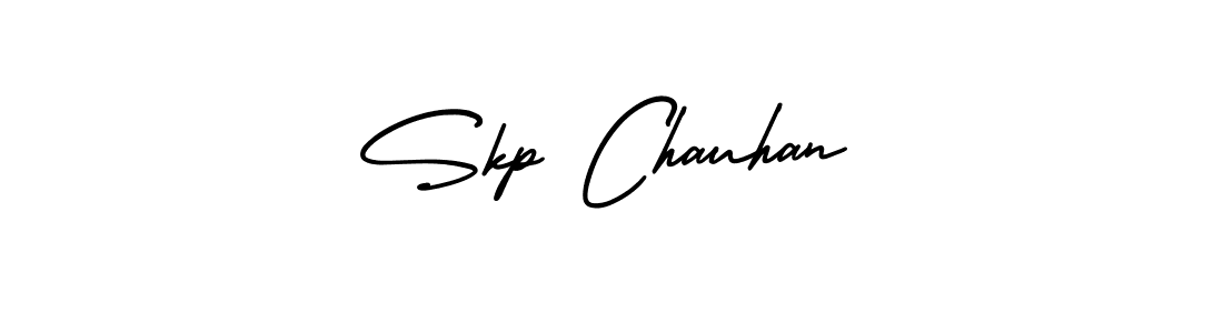 How to make Skp Chauhan signature? AmerikaSignatureDemo-Regular is a professional autograph style. Create handwritten signature for Skp Chauhan name. Skp Chauhan signature style 3 images and pictures png