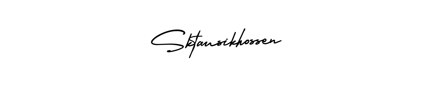 You can use this online signature creator to create a handwritten signature for the name Sktausikhossen. This is the best online autograph maker. Sktausikhossen signature style 3 images and pictures png