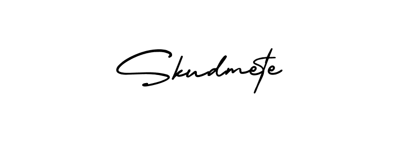 Use a signature maker to create a handwritten signature online. With this signature software, you can design (AmerikaSignatureDemo-Regular) your own signature for name Skudmete. Skudmete signature style 3 images and pictures png