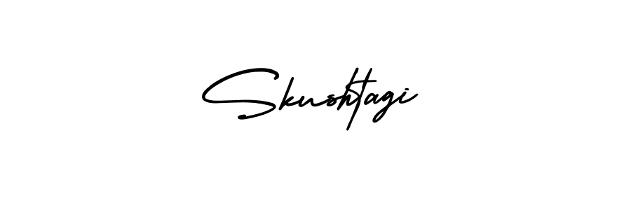 Use a signature maker to create a handwritten signature online. With this signature software, you can design (AmerikaSignatureDemo-Regular) your own signature for name Skushtagi. Skushtagi signature style 3 images and pictures png