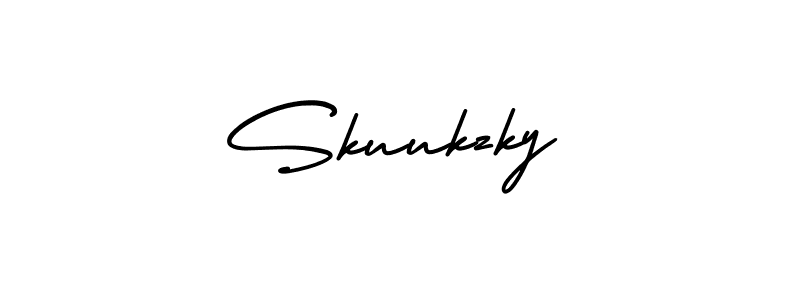 if you are searching for the best signature style for your name Skuukzky. so please give up your signature search. here we have designed multiple signature styles  using AmerikaSignatureDemo-Regular. Skuukzky signature style 3 images and pictures png