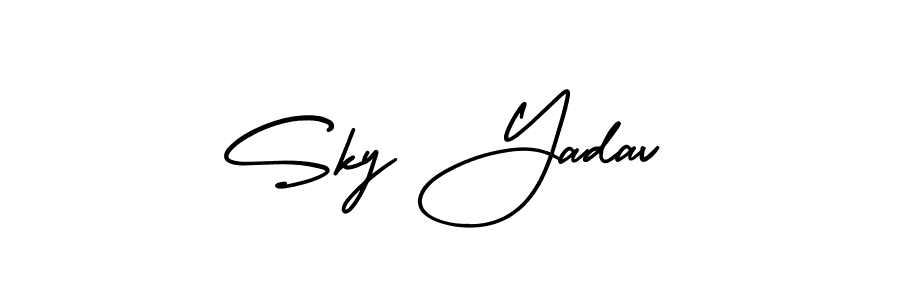 How to make Sky Yadav signature? AmerikaSignatureDemo-Regular is a professional autograph style. Create handwritten signature for Sky Yadav name. Sky Yadav signature style 3 images and pictures png