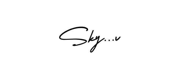 Create a beautiful signature design for name Sky...v. With this signature (AmerikaSignatureDemo-Regular) fonts, you can make a handwritten signature for free. Sky...v signature style 3 images and pictures png