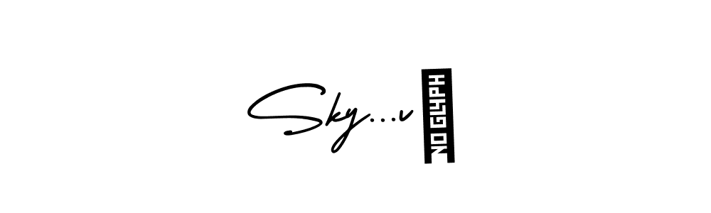 How to Draw Sky...v✓ signature style? AmerikaSignatureDemo-Regular is a latest design signature styles for name Sky...v✓. Sky...v✓ signature style 3 images and pictures png