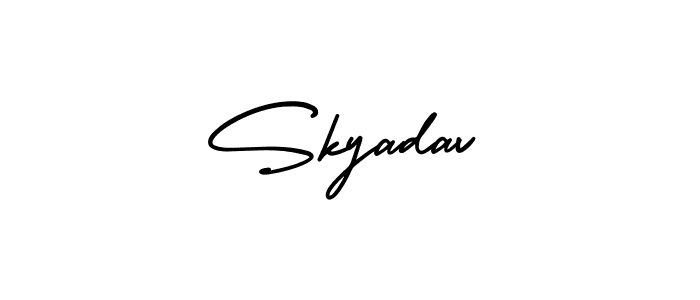 Also You can easily find your signature by using the search form. We will create Skyadav name handwritten signature images for you free of cost using AmerikaSignatureDemo-Regular sign style. Skyadav signature style 3 images and pictures png