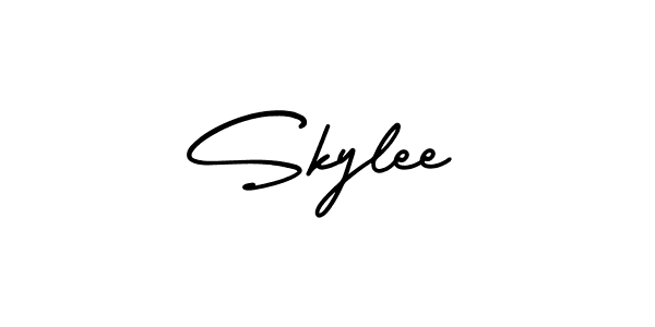 Also we have Skylee name is the best signature style. Create professional handwritten signature collection using AmerikaSignatureDemo-Regular autograph style. Skylee signature style 3 images and pictures png