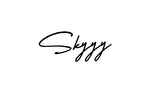 How to Draw Skyyy signature style? AmerikaSignatureDemo-Regular is a latest design signature styles for name Skyyy. Skyyy signature style 3 images and pictures png